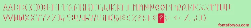 KreditShine Font – Red Fonts on Green Background