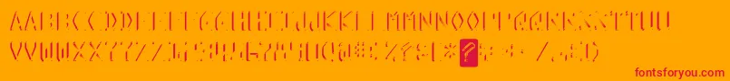 KreditShine Font – Red Fonts on Orange Background