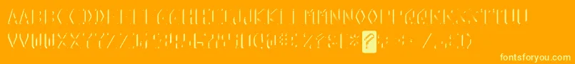 KreditShine Font – Yellow Fonts on Orange Background