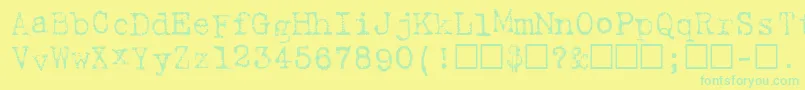 Lisätietoja HarleyRegular-fontista HarleyRegular-fontti – vihreät fontit keltaisella taustalla