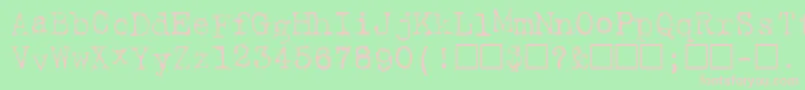 HarleyRegular Font – Pink Fonts on Green Background