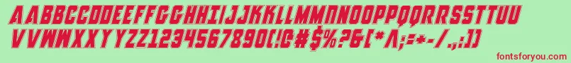 AnitllesAcademyItalic Font – Red Fonts on Green Background