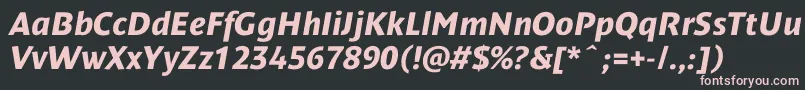 DendanewcBolditalic Font – Pink Fonts on Black Background