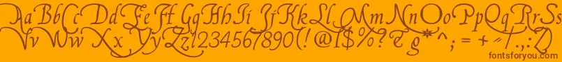 FranciscolucasBriosa Font – Brown Fonts on Orange Background