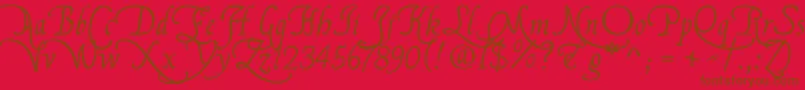 FranciscolucasBriosa Font – Brown Fonts on Red Background