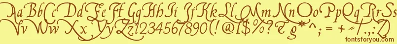 FranciscolucasBriosa Font – Brown Fonts on Yellow Background