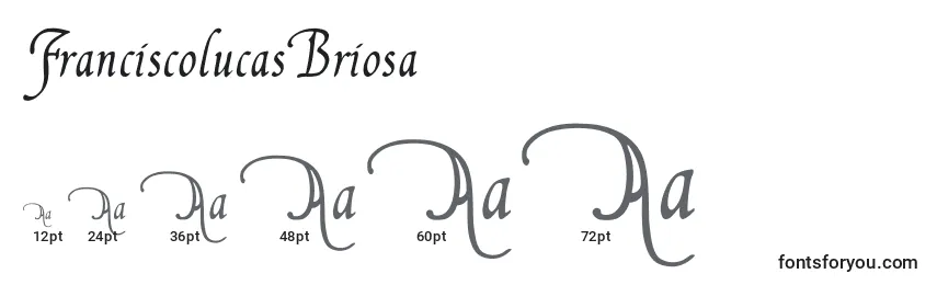 Größen der Schriftart FranciscolucasBriosa