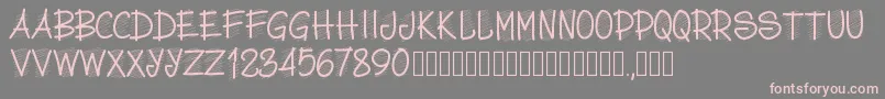 Pwscritch Font – Pink Fonts on Gray Background