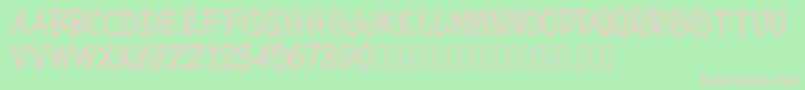 Pwscritch-fontti – vaaleanpunaiset fontit vihreällä taustalla