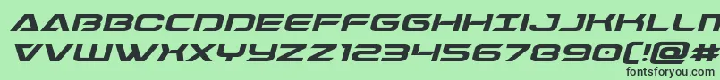 Шрифт Dameronexpandital – чёрные шрифты на зелёном фоне
