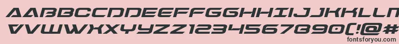 Dameronexpandital-fontti – mustat fontit vaaleanpunaisella taustalla
