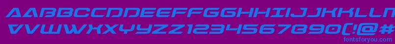 Dameronexpandital Font – Blue Fonts on Purple Background