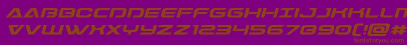 Dameronexpandital Font – Brown Fonts on Purple Background