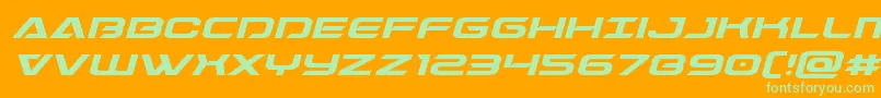 Dameronexpandital Font – Green Fonts on Orange Background