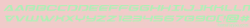 Dameronexpandital Font – Green Fonts on Pink Background