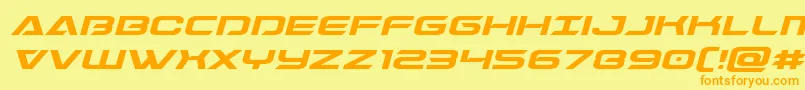 Dameronexpandital Font – Orange Fonts on Yellow Background