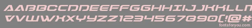 Dameronexpandital-fontti – vaaleanpunaiset fontit harmaalla taustalla