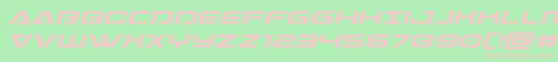 Dameronexpandital-fontti – vaaleanpunaiset fontit vihreällä taustalla