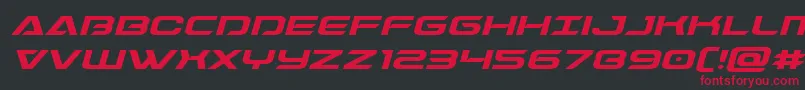 Dameronexpandital Font – Red Fonts on Black Background