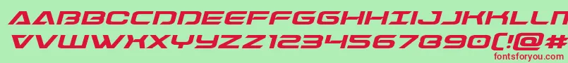 Dameronexpandital-fontti – punaiset fontit vihreällä taustalla