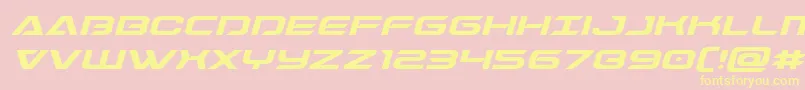 Dameronexpandital Font – Yellow Fonts on Pink Background