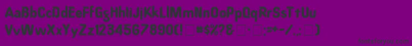 Ored-fontti – mustat fontit violetilla taustalla