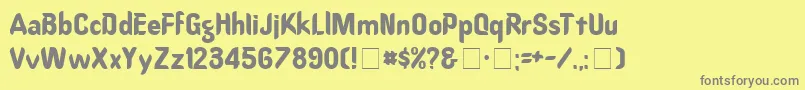 Ored Font – Gray Fonts on Yellow Background