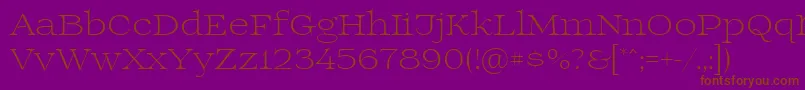 Prida01light Font – Brown Fonts on Purple Background