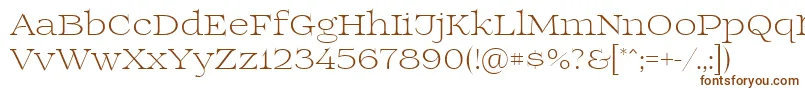 Prida01light-fontti – ruskeat fontit valkoisella taustalla