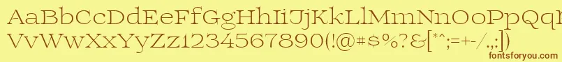 Prida01light Font – Brown Fonts on Yellow Background