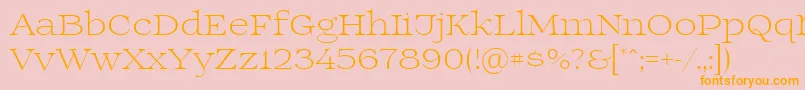 Prida01light Font – Orange Fonts on Pink Background