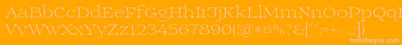 Prida01light Font – Pink Fonts on Orange Background