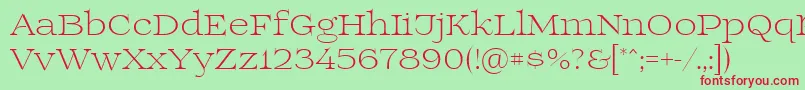 Prida01light Font – Red Fonts on Green Background