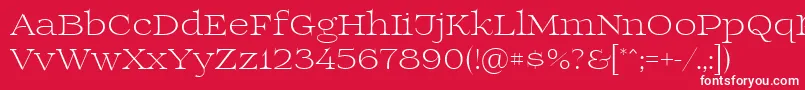 Prida01light Font – White Fonts on Red Background