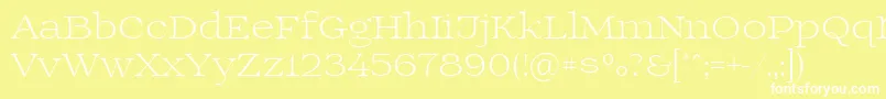 Prida01light Font – White Fonts on Yellow Background