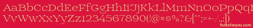 Prida01light Font – Yellow Fonts on Red Background