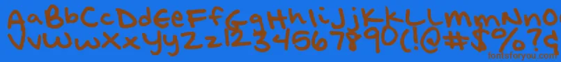 Saiba mais sobre a fonte H6 Fonte H6 – fontes marrons em um fundo azul