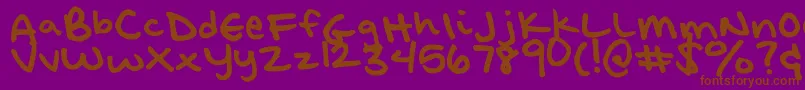 H6 Font – Brown Fonts on Purple Background