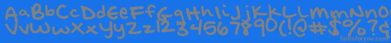 Fonte H6 – fontes cinzas em um fundo azul