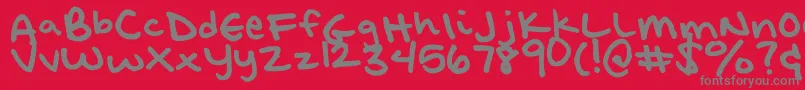 Fonte H6 – fontes cinzas em um fundo vermelho