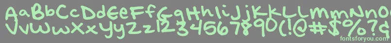H6-Schriftart – Grüne Schriften auf grauem Hintergrund