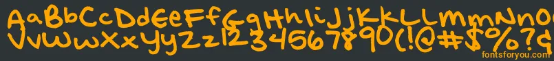 H6 Font – Orange Fonts on Black Background