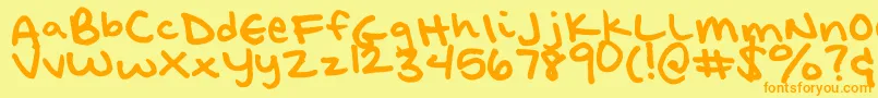 H6 Font – Orange Fonts on Yellow Background