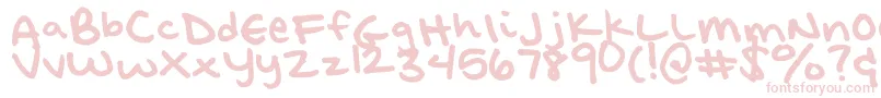 Fonte H6 – fontes rosa em um fundo branco