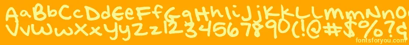 H6 Font – Yellow Fonts on Orange Background