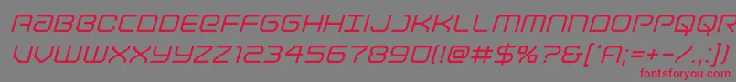 Lightbrigadeital Font – Red Fonts on Gray Background