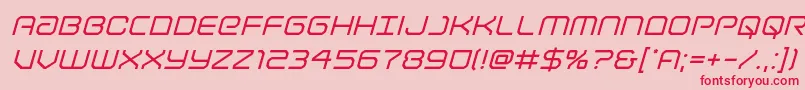 Lightbrigadeital Font – Red Fonts on Pink Background