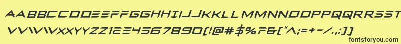 Ferretfaceital Font – Black Fonts on Yellow Background