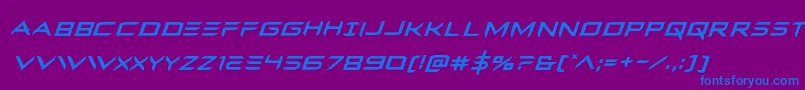 Ferretfaceital Font – Blue Fonts on Purple Background