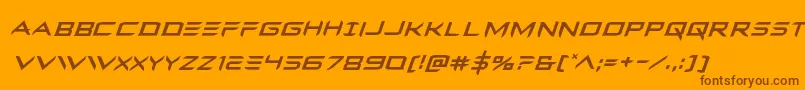 Ferretfaceital Font – Brown Fonts on Orange Background